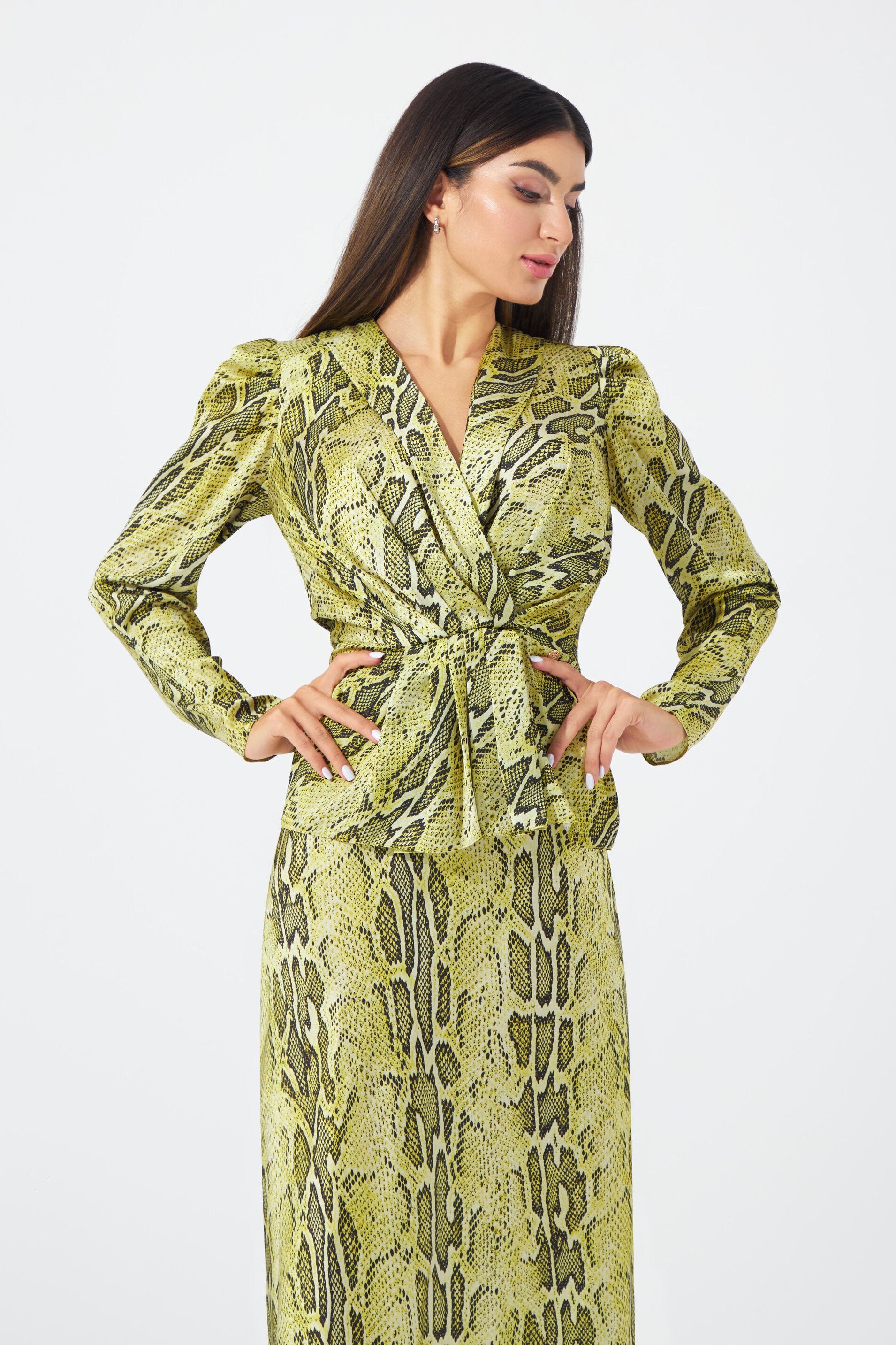 Serpentina Satin Skirt Set