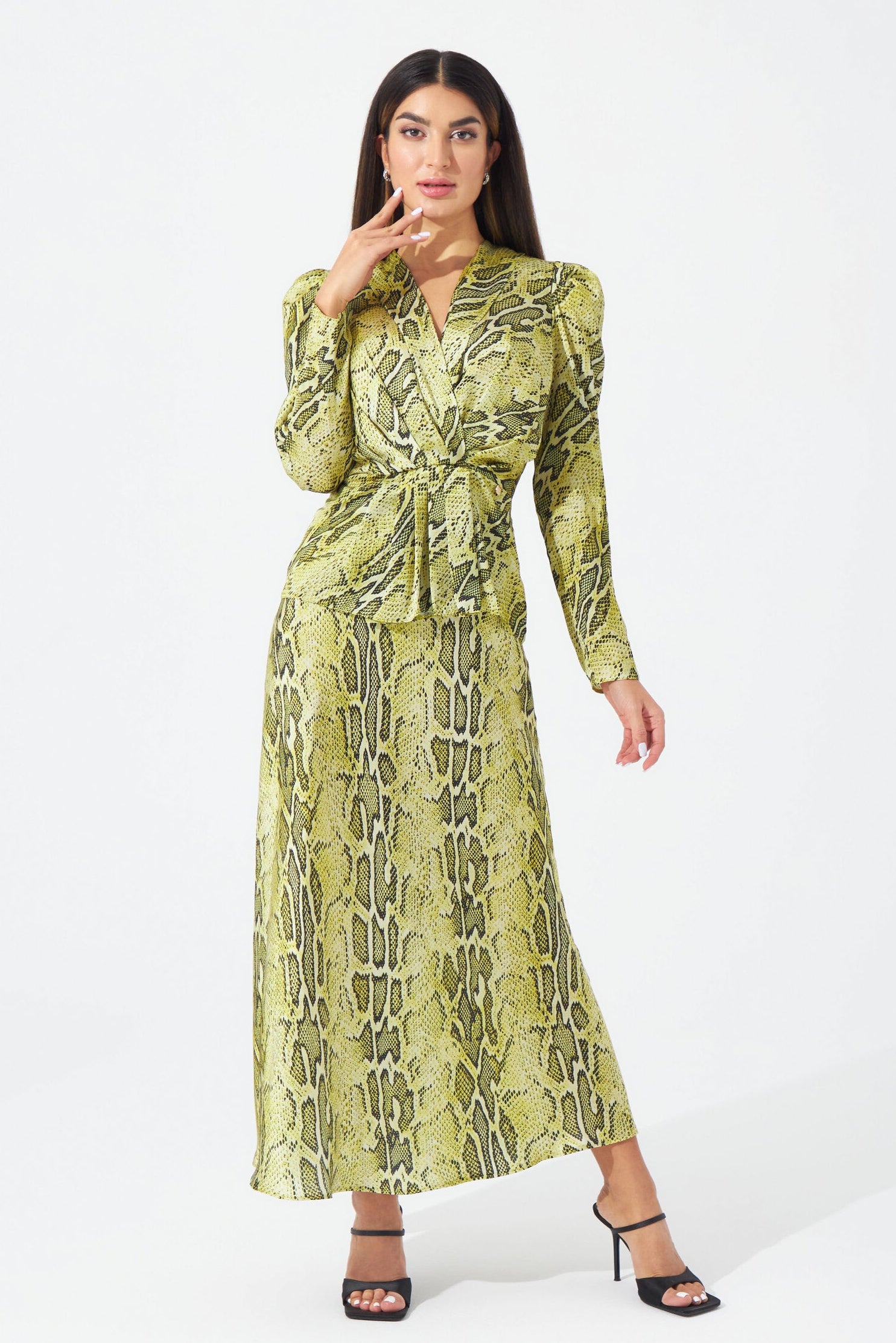 Serpentina Satin Skirt Set