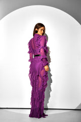Delilah Ruffle Dress (Violet)