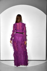 Delilah Ruffle Dress (Violet)