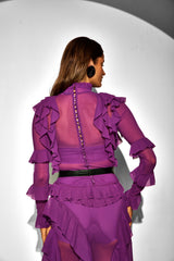 Delilah Ruffle Dress (Violet)
