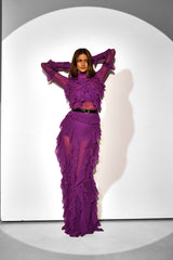 Delilah Ruffle Dress (Violet)