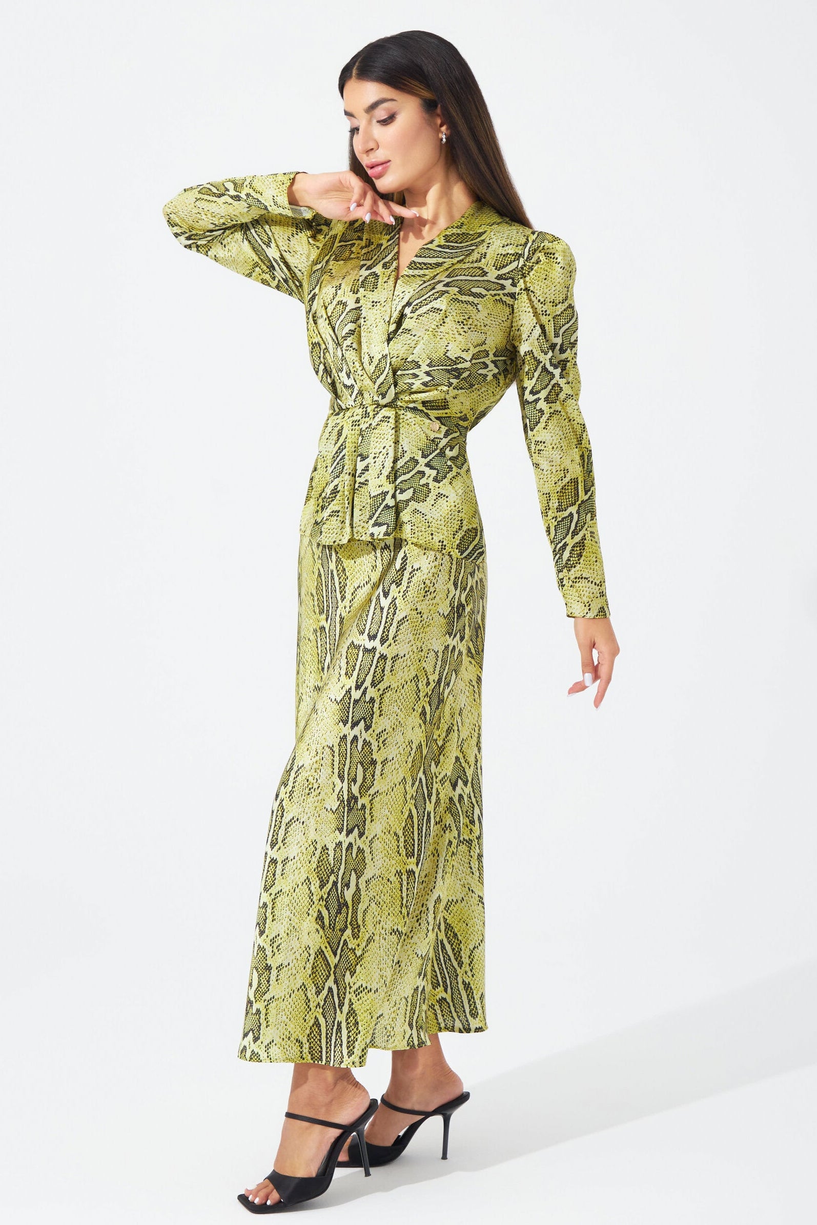Serpentina Satin Skirt Set