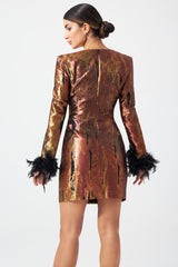 Molten Jacquard Mini Dress